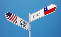 United States Chile Sign Flags Concept United States Chile High Resolution Sign Flags Concept